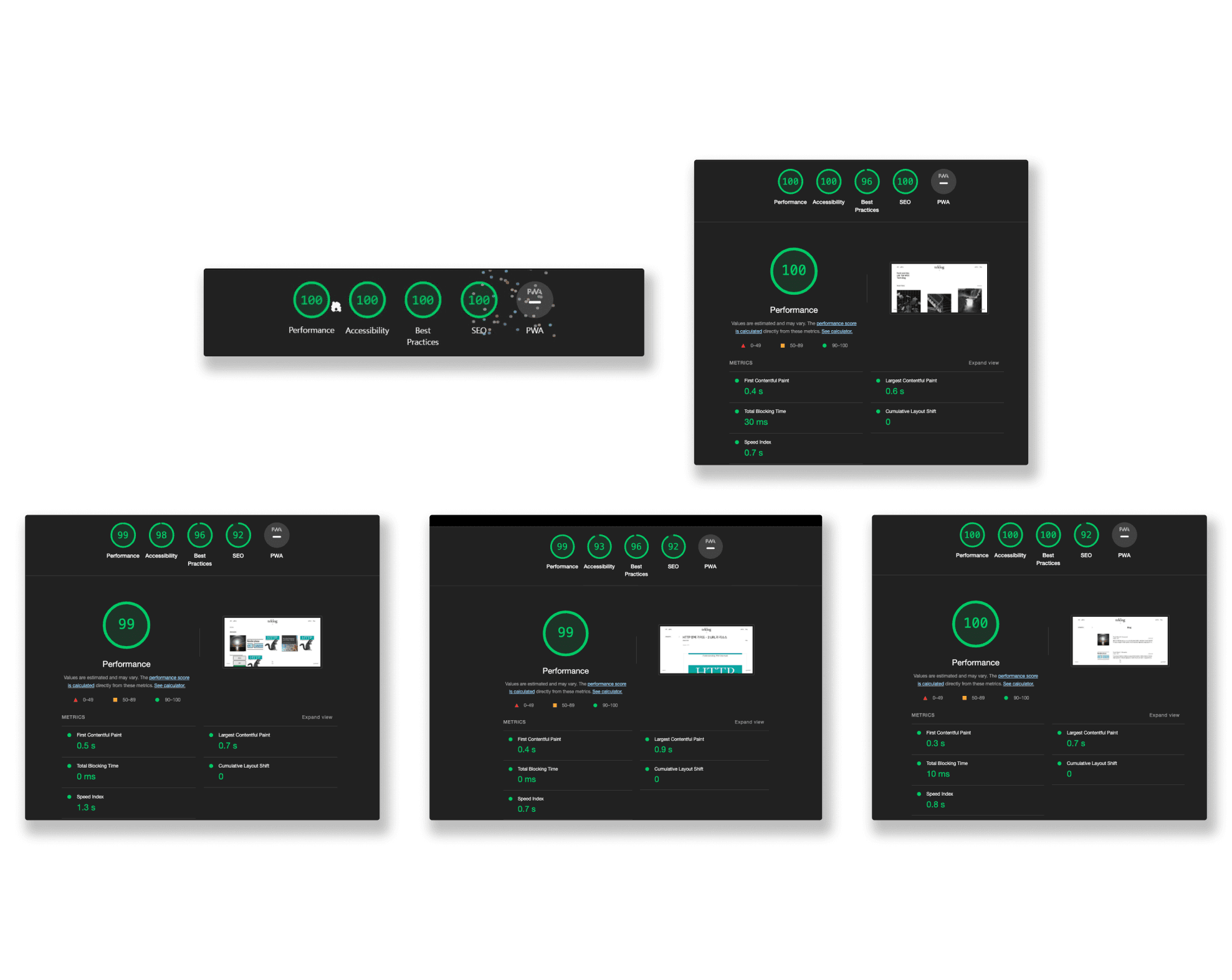 /images/teklog-9.png_RSC, APP 라우터 적용 이후 성능 개선 (주요 페이지 performance 99-100)